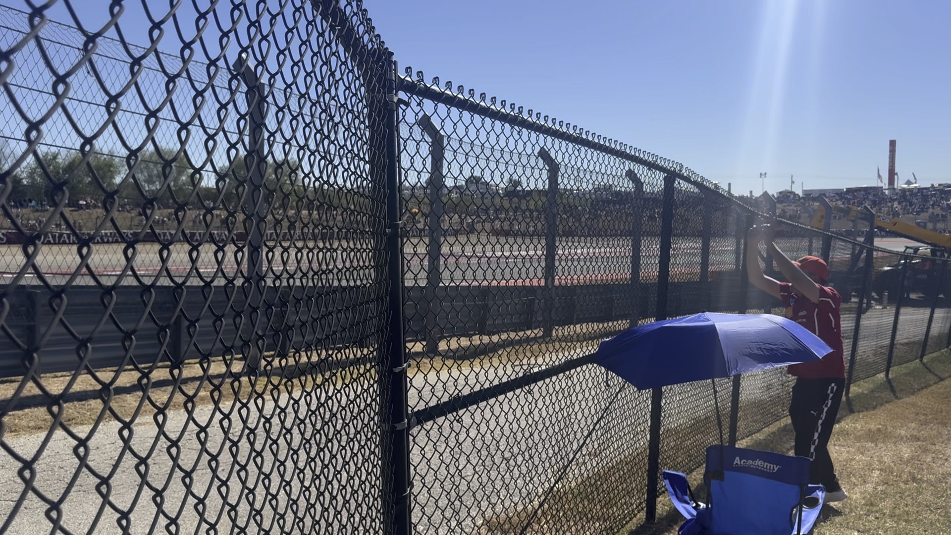 Chain link temporary fence panels on a construction site in Torrance